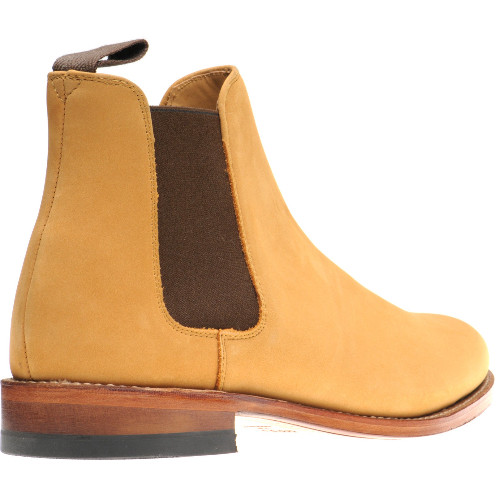 Product image for Herring Sittaford mens Chelsea boots in wheat nubuck
