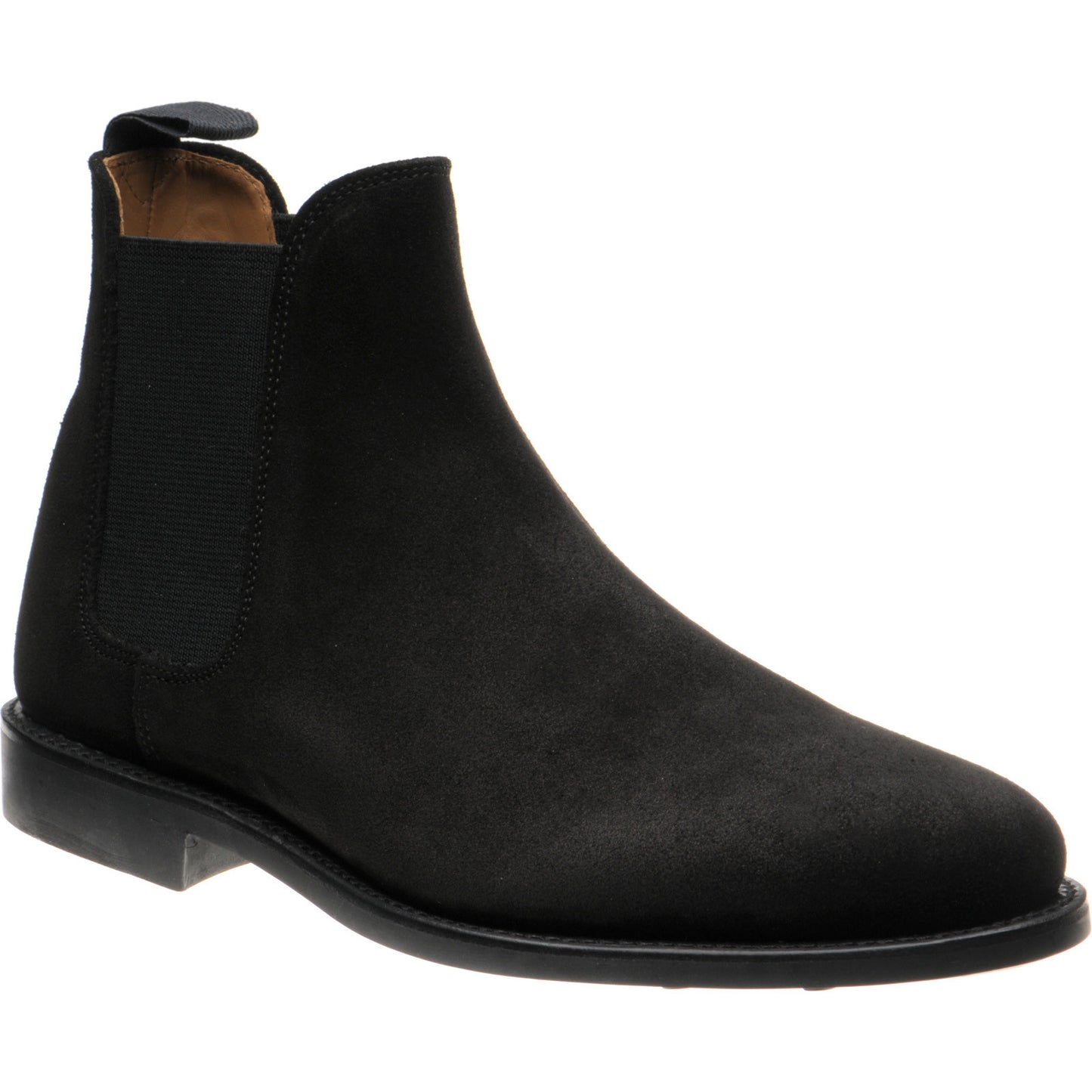 Product image for Herring Sittaford Rubber mens rubber-soled Chelsea boots in black suede