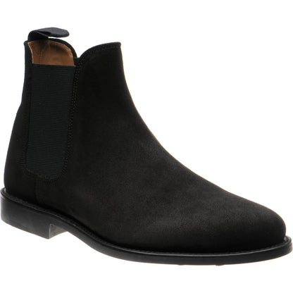 Product image for Herring Sittaford Rubber mens rubber-soled Chelsea boots in black suede