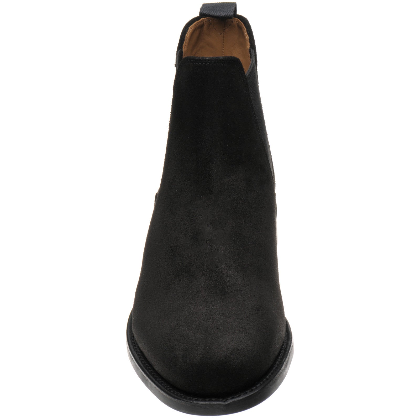 Product image for Herring Sittaford Rubber mens rubber-soled Chelsea boots in black suede