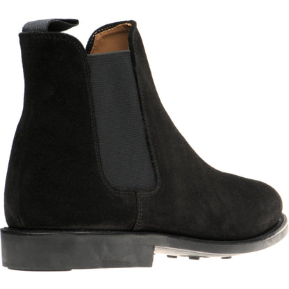 Product image for Herring Sittaford Rubber mens rubber-soled Chelsea boots in black suede