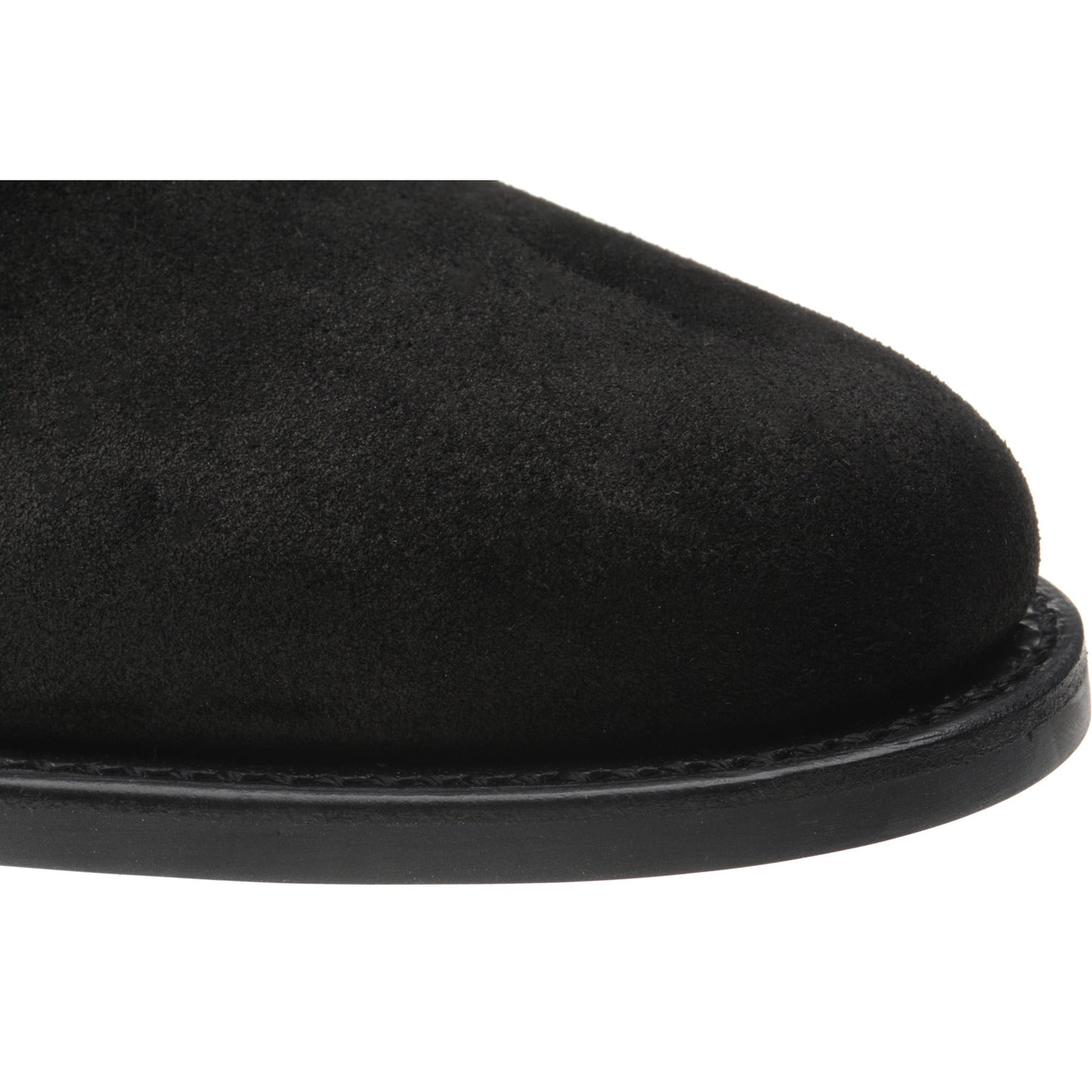 Product image for Herring Sittaford Rubber mens rubber-soled Chelsea boots in black suede