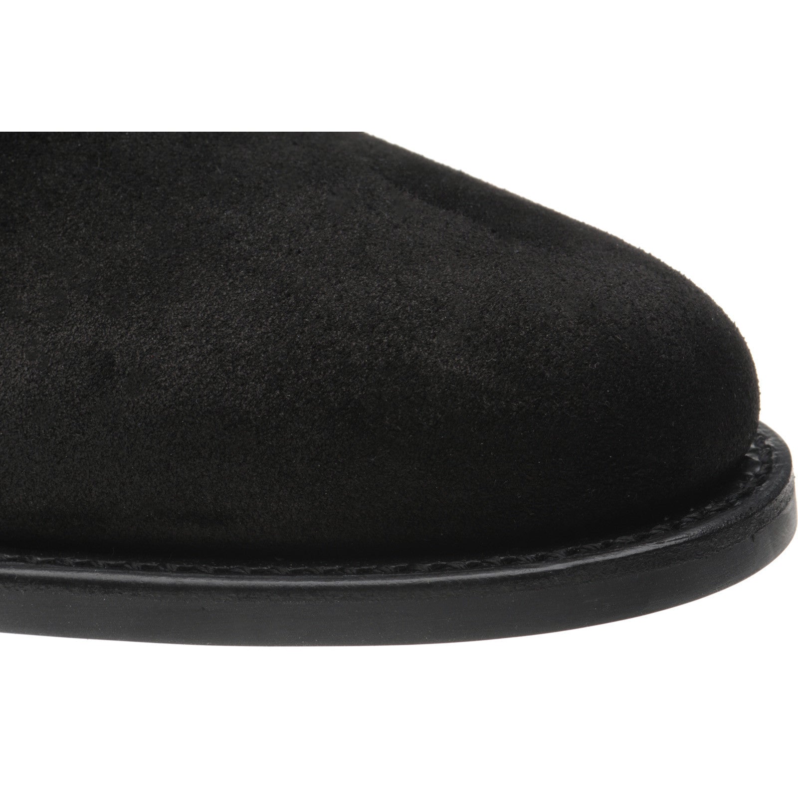 Product image for Herring Sittaford Rubber mens rubber-soled Chelsea boots in black suede