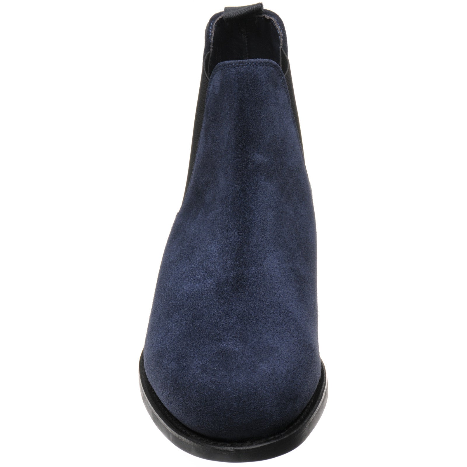 Product image for Herring Sittaford Rubber mens rubber-soled Chelsea boots in blue suede