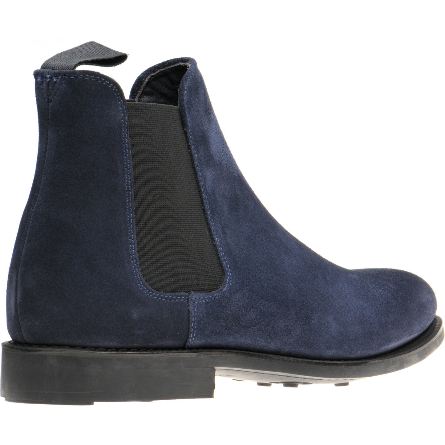 Product image for Herring Sittaford Rubber mens rubber-soled Chelsea boots in blue suede