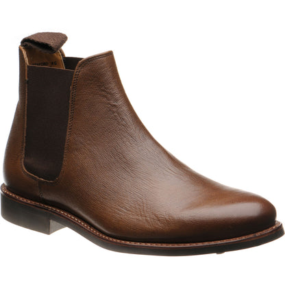 Product image for Herring Sittaford Rubber mens rubber-soled Chelsea boots in brown grain