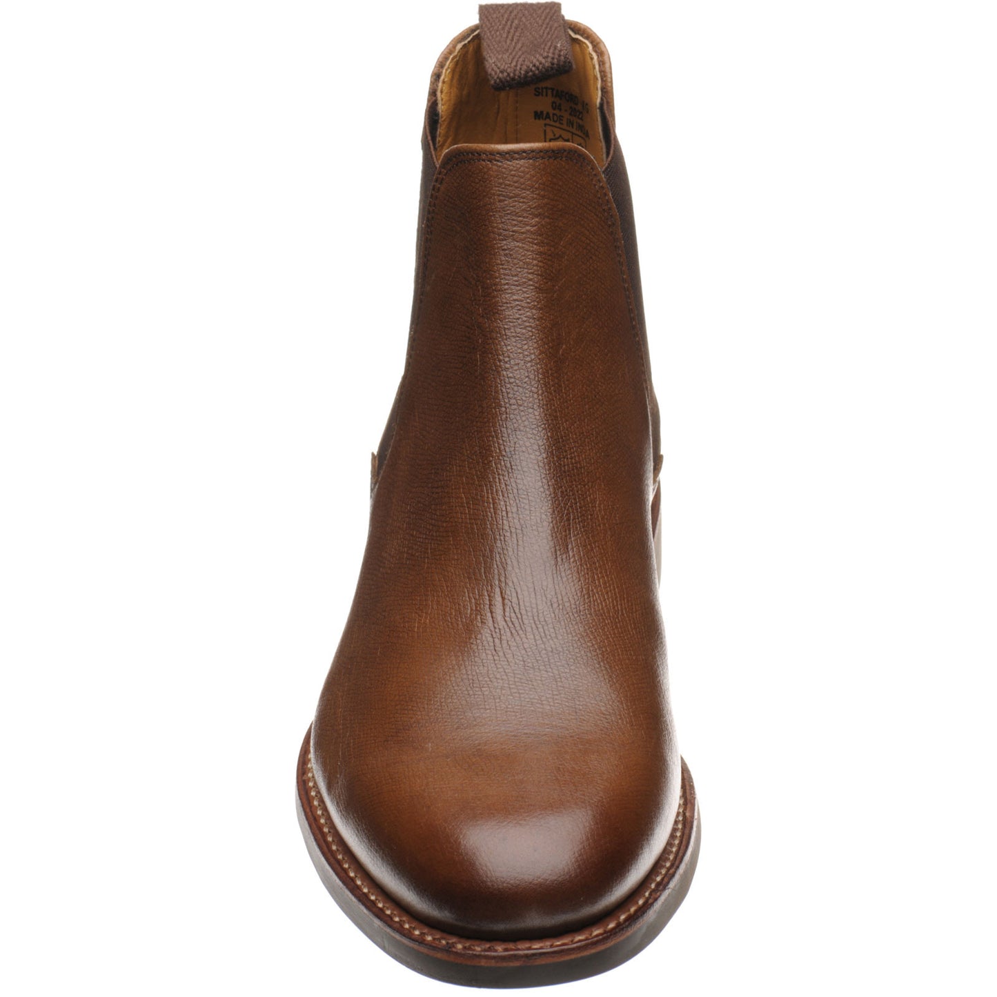 Product image for Herring Sittaford Rubber mens rubber-soled Chelsea boots in brown grain