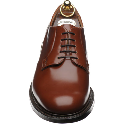 Product image for Herring Slaney mens Derby shoes in santalum brown polished