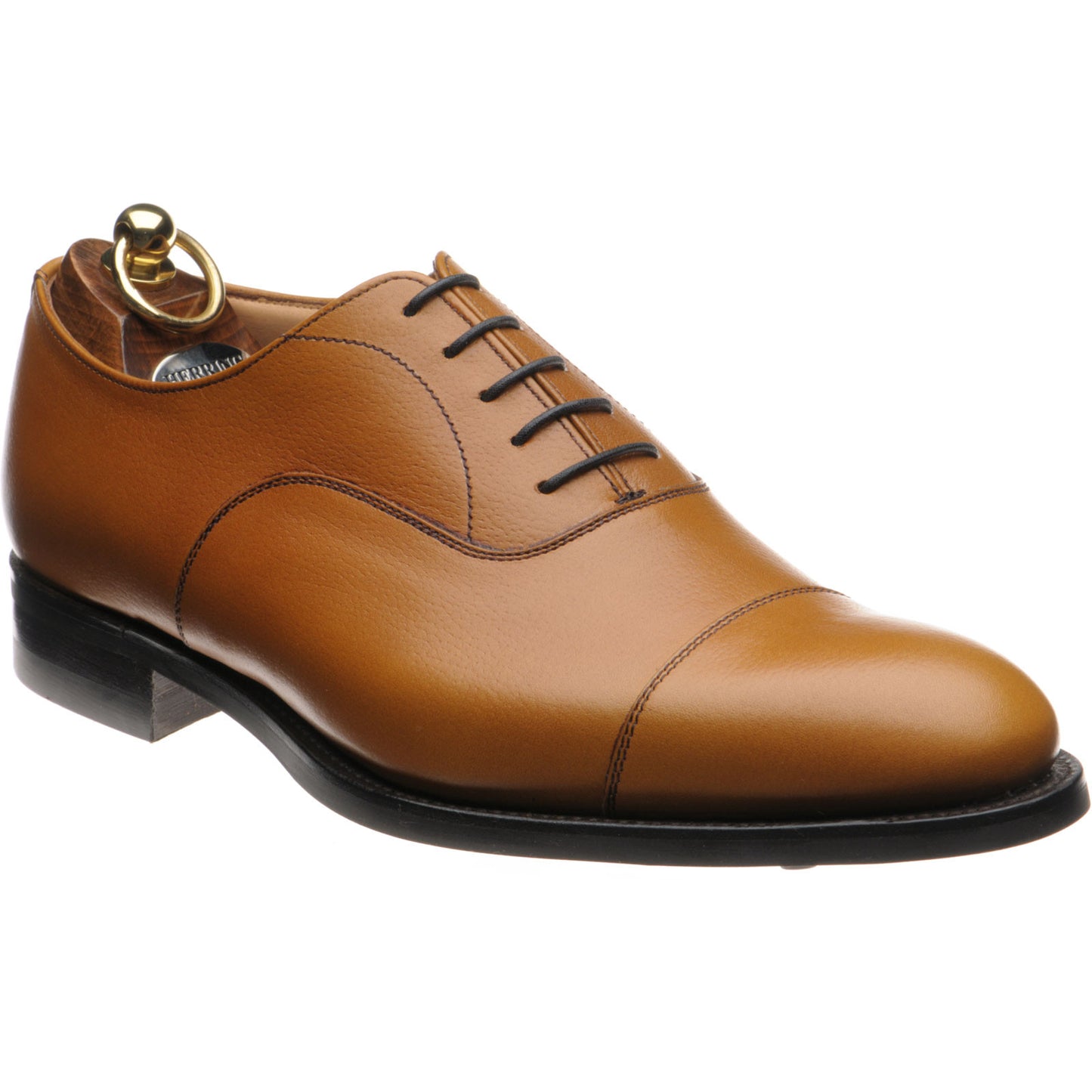 Product image for Herring Sligo Rubber mens rubber-soled Oxfords in tan grain calf