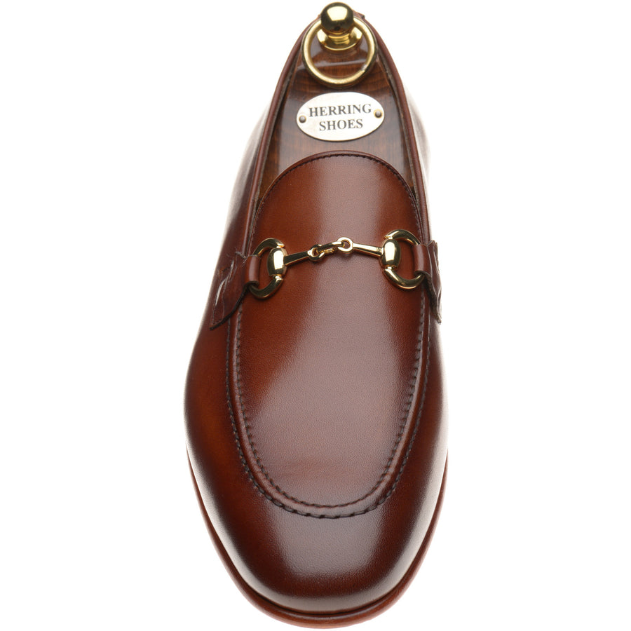Product image for Herring Snaffle mens loafers in conker calf (second)