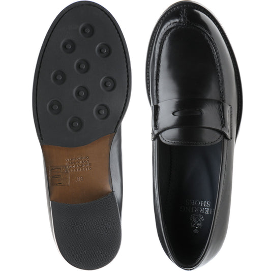 Product image for Herring Sophia ladies hybrid-soled loafers in black calf