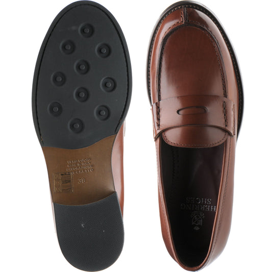 Product image for Herring Sophia ladies hybrid-soled loafers in light brown calf