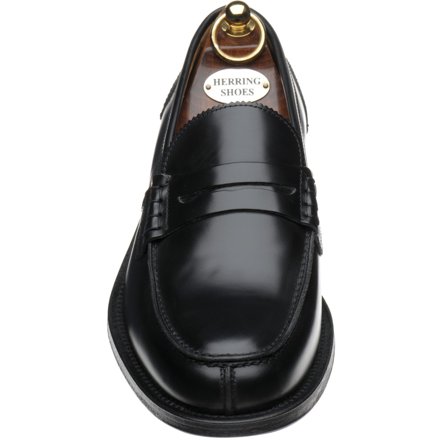 Product image for Herring St George mens loafers in black polished (second)