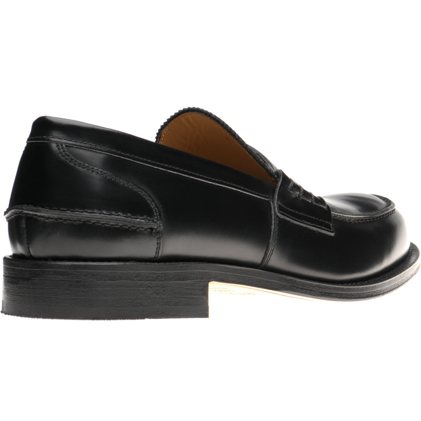Product image for Herring St George mens loafers in black polished (second)