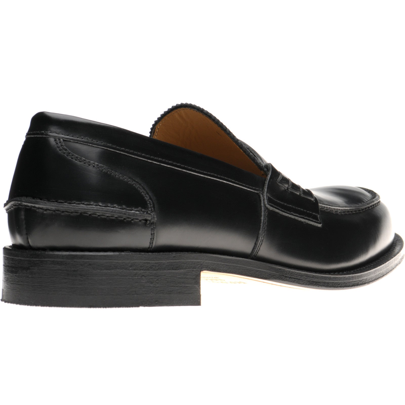 Product image for Herring St George mens loafers in black polished (second)