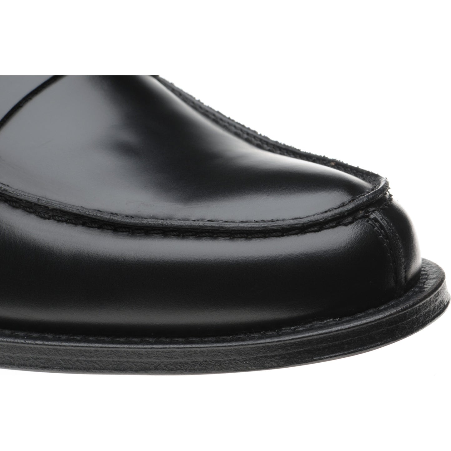 Product image for Herring St George mens loafers in black polished (second)