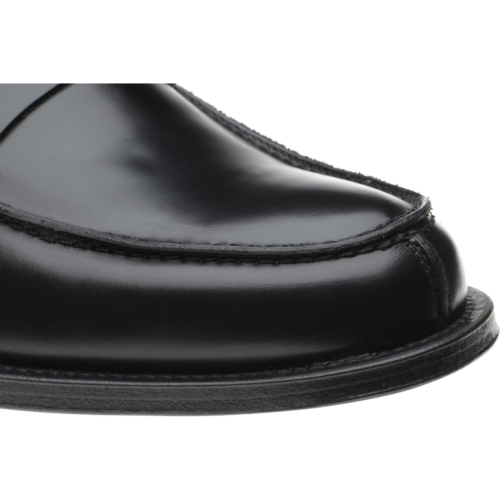Product image for Herring St George mens loafers in black polished (second)