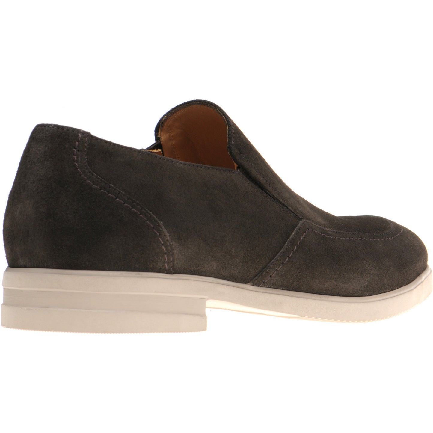 Product image for Herring St Jean mens rubber-soled loafers in dark brown suede