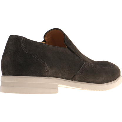 Product image for Herring St Jean mens rubber-soled loafers in dark brown suede