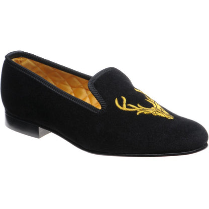 Product image for Herring Stag Slipper mens house shoes in black velvet