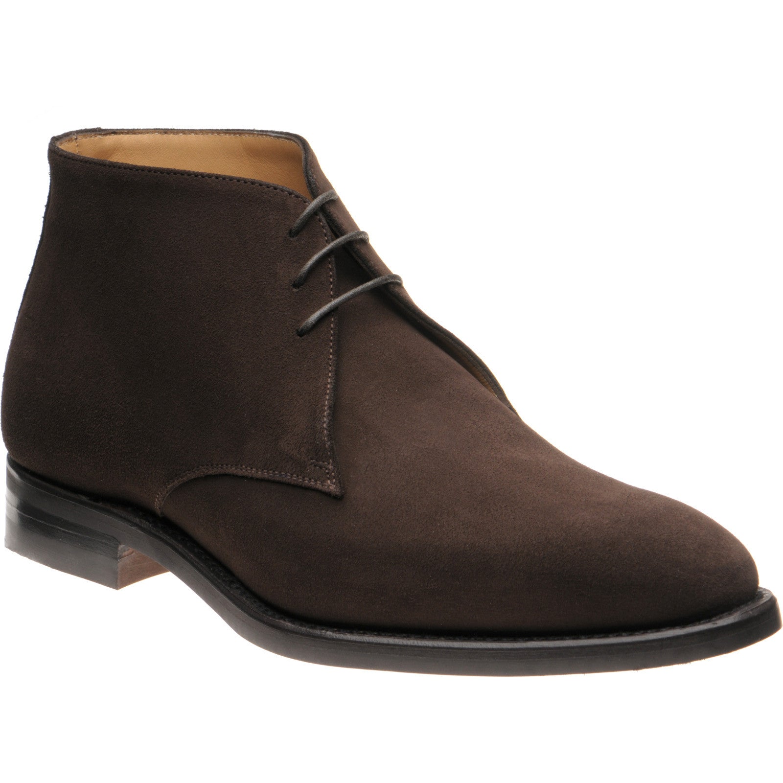Product image for Herring Stancombe mens Chukka boots in dark brown suede