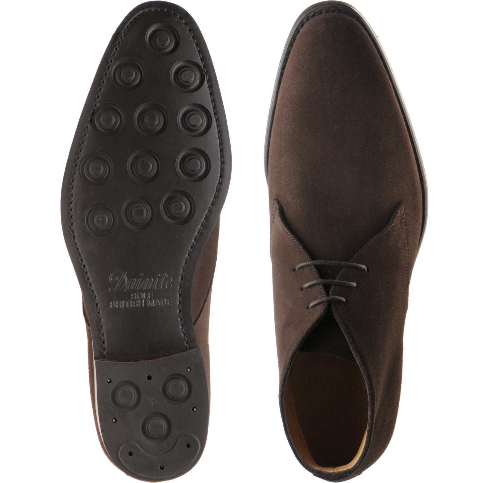 Product image for Herring Stancombe mens Chukka boots in dark brown suede