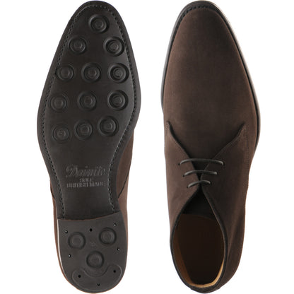 Product image for Herring Stancombe mens Chukka boots in dark brown suede