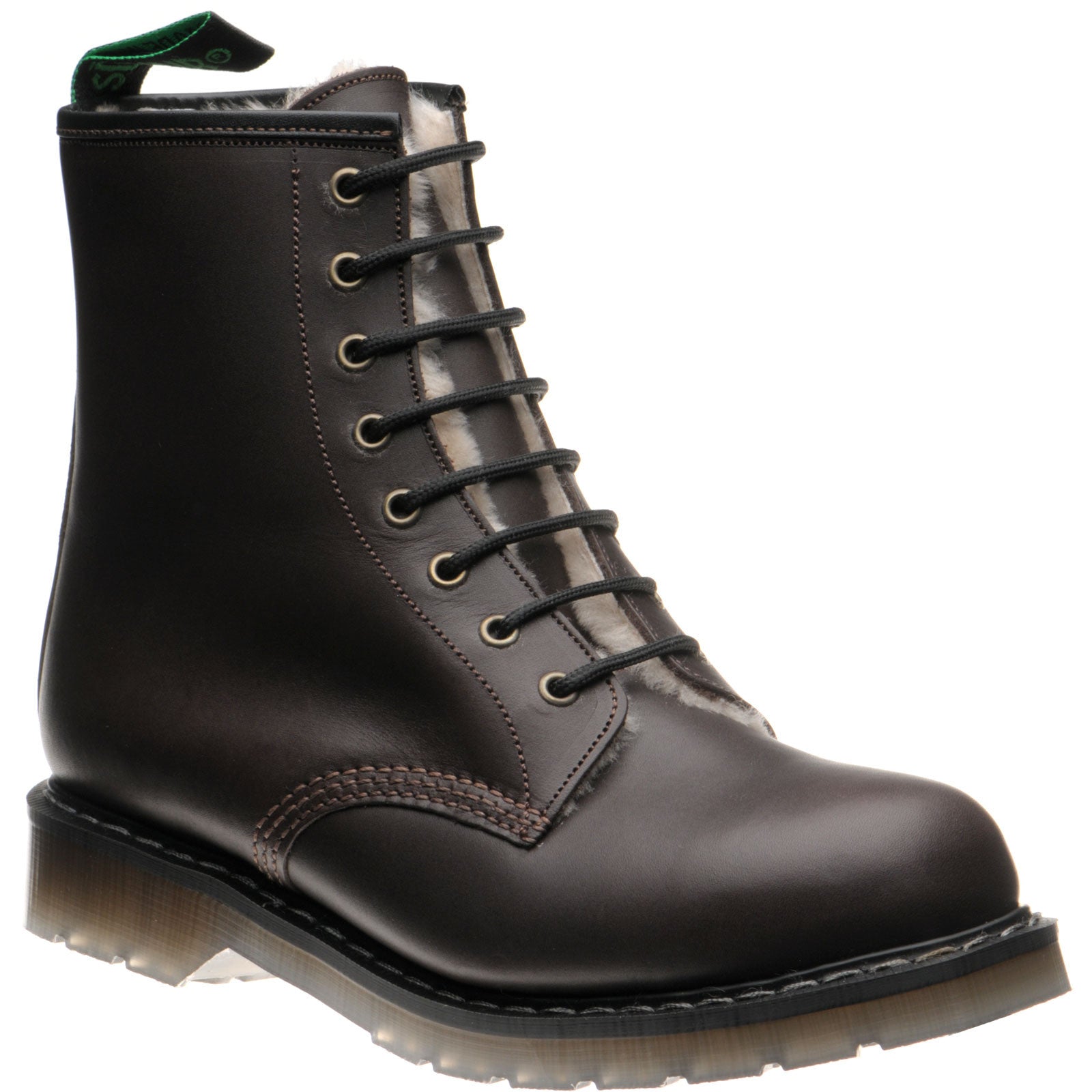 Product image for Herring Stanwick mens rubber-soled boots in brown waxy calf