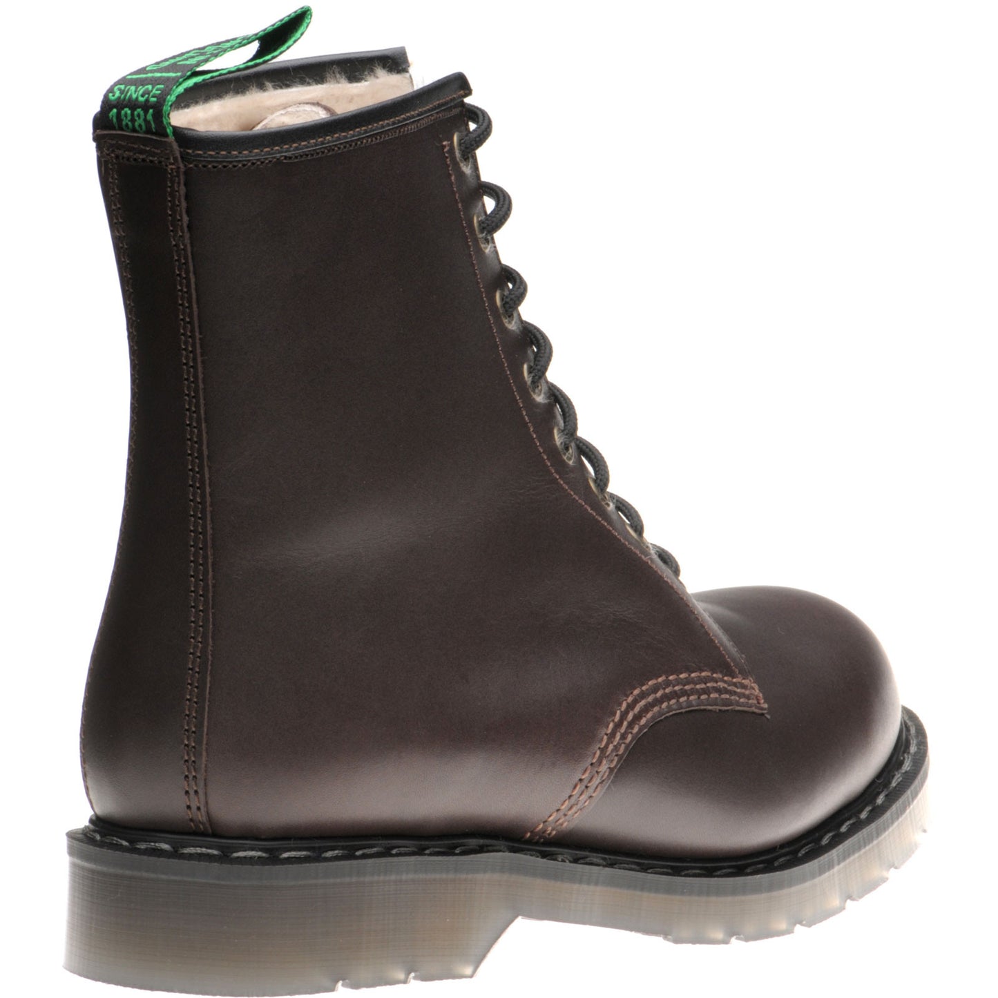 Product image for Herring Stanwick mens rubber-soled boots in brown waxy calf