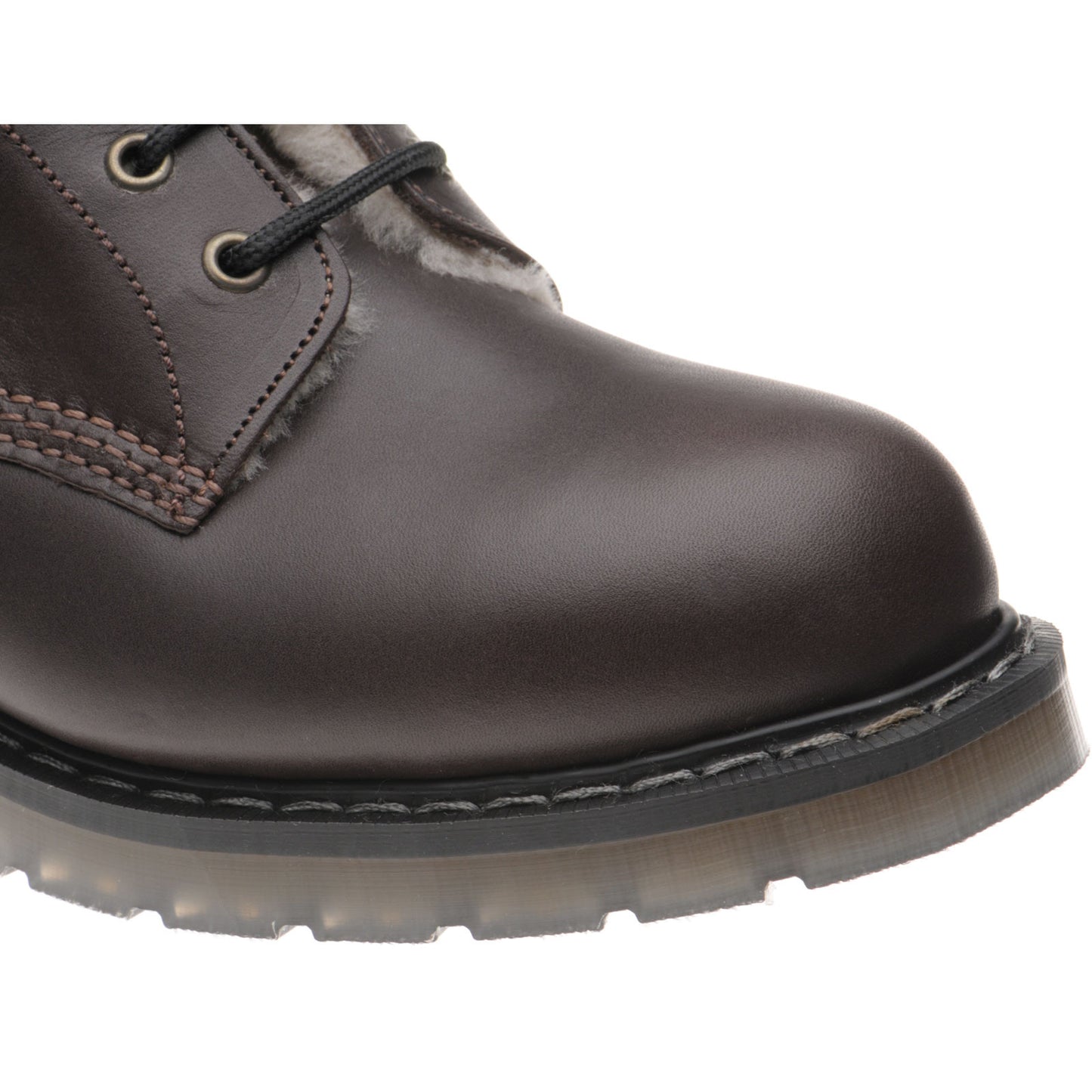 Product image for Herring Stanwick mens rubber-soled boots in brown waxy calf