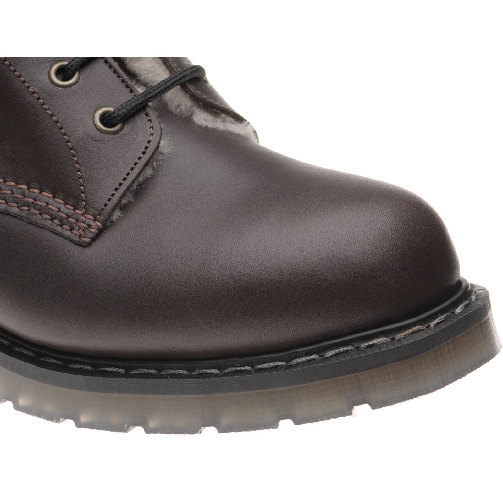 Product image for Herring Stanwick mens rubber-soled boots in brown waxy calf