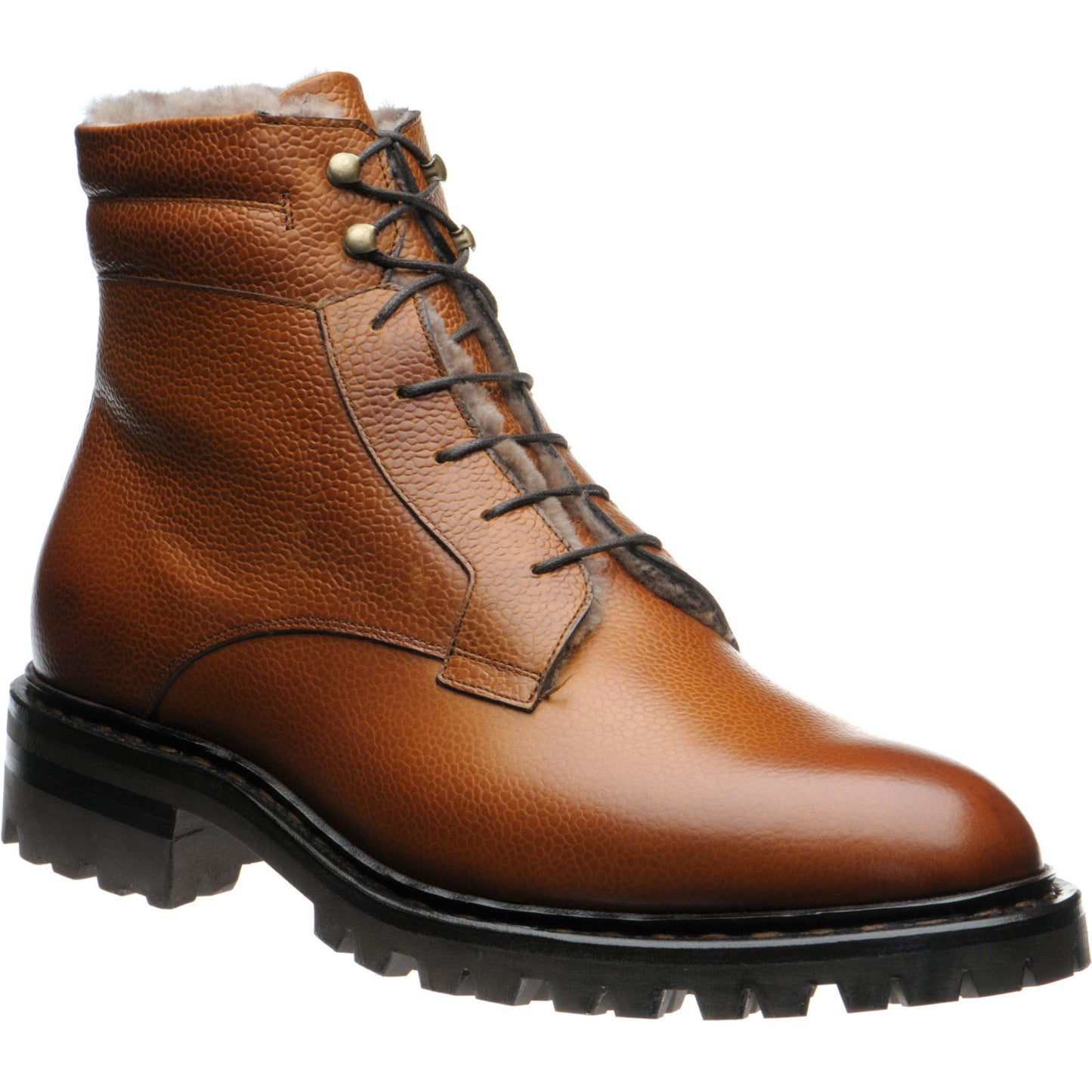 Product image for Herring Stavanger mens rubber-soled boots in tan grain