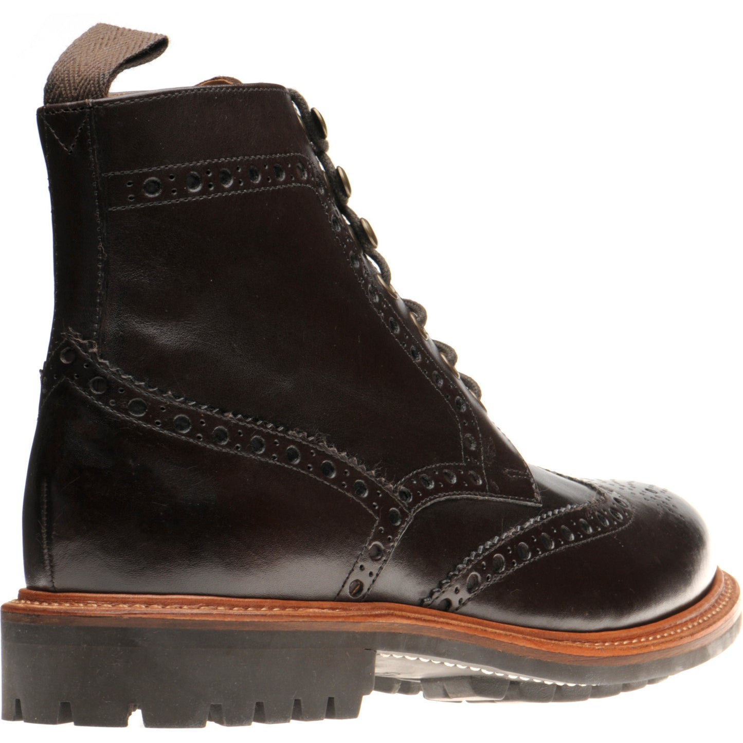 Product image for Herring Steeperton II mens rubber-soled boots in dark brown calf