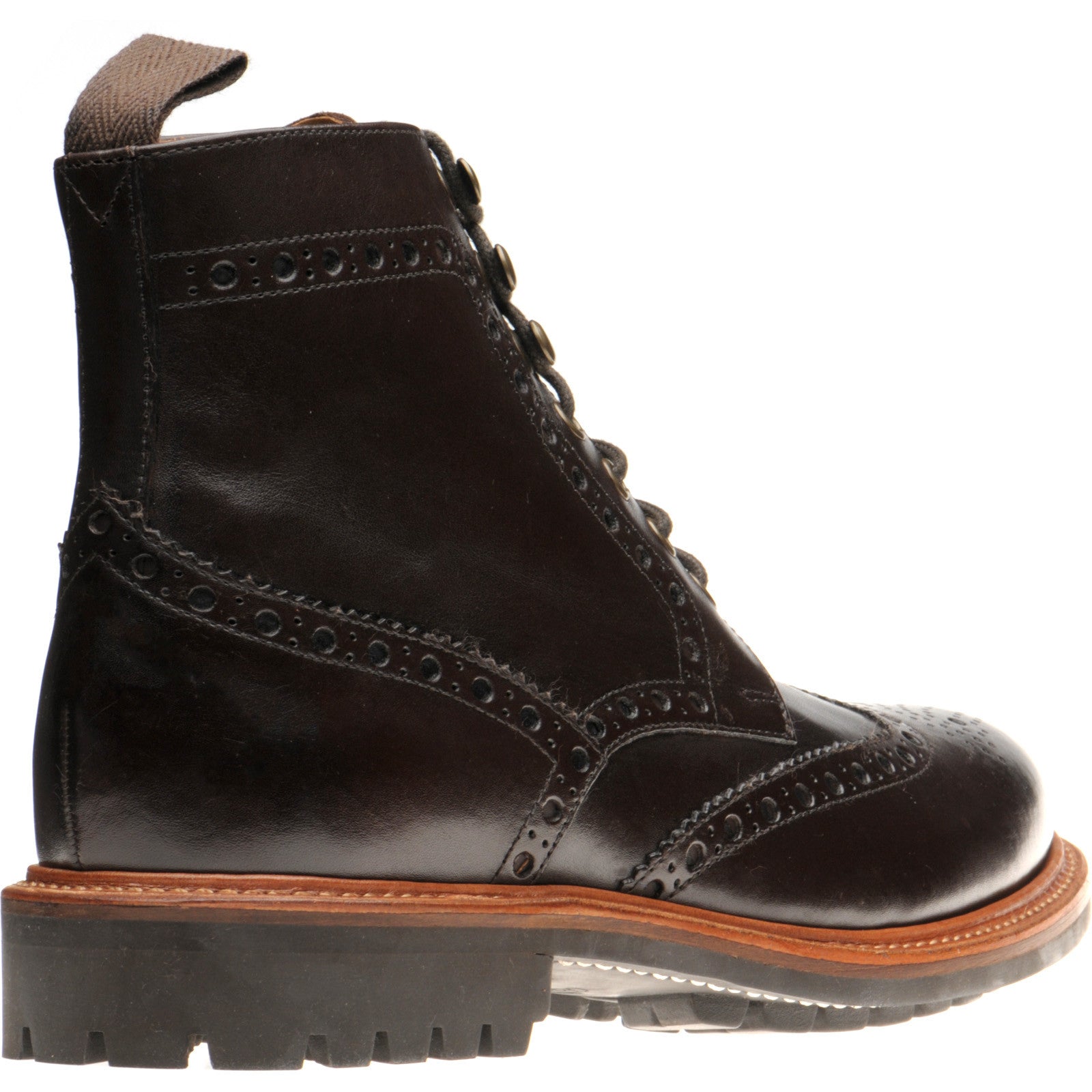 Product image for Herring Steeperton II mens rubber-soled boots in dark brown calf