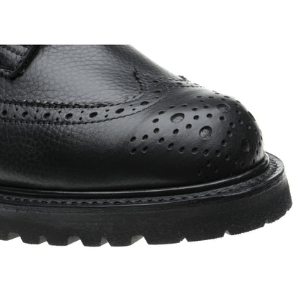 Product image for Herring Stephy ladies rubber-soled brogue boots in black muflone calf