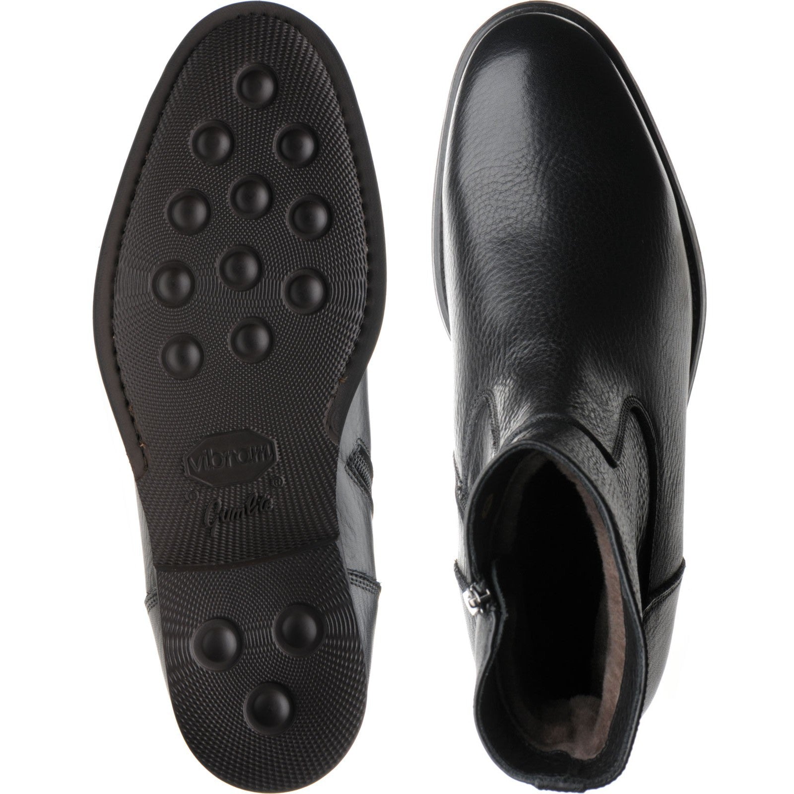 Product image for Herring Stockholm (Warm Lined) mens rubber-soled boots in black grain