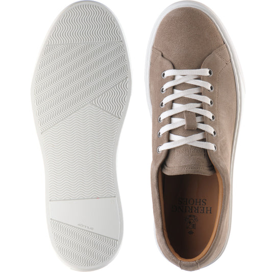 Product image for Herring Strike II Suede mens rubber-soled trainers in mocha suede