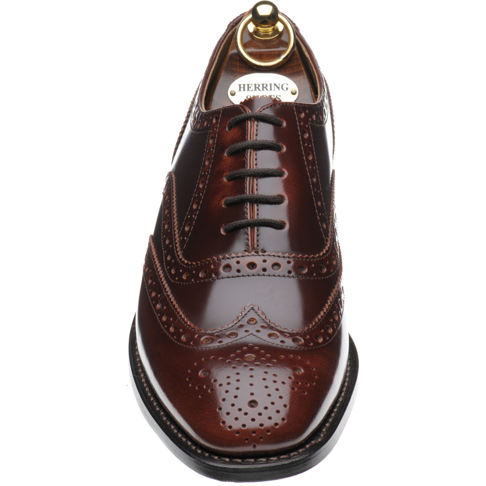 Herring Surrey II mens brogues in ivywood polished – Herring Shoes