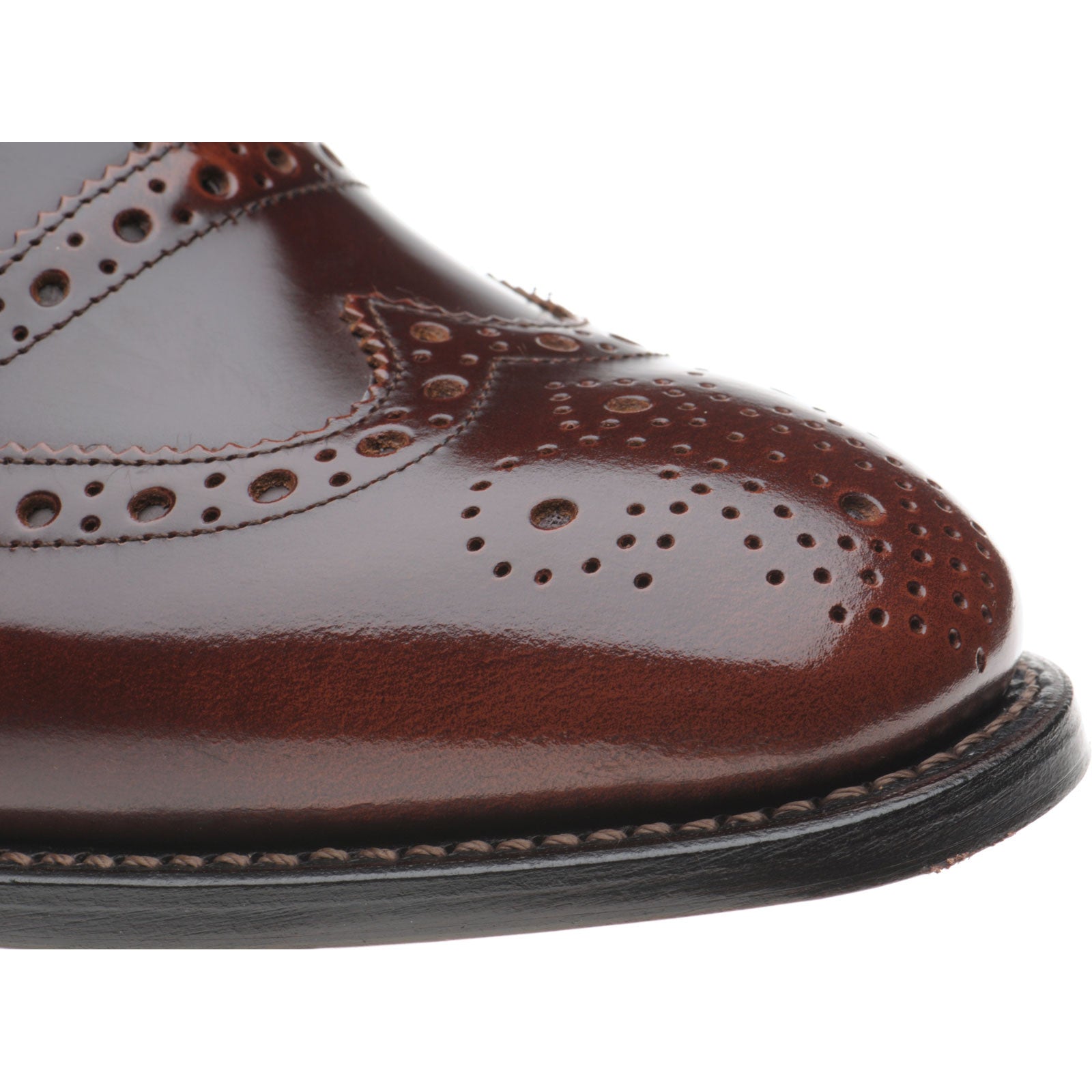 Herring Surrey II mens brogues in ivywood polished – Herring Shoes