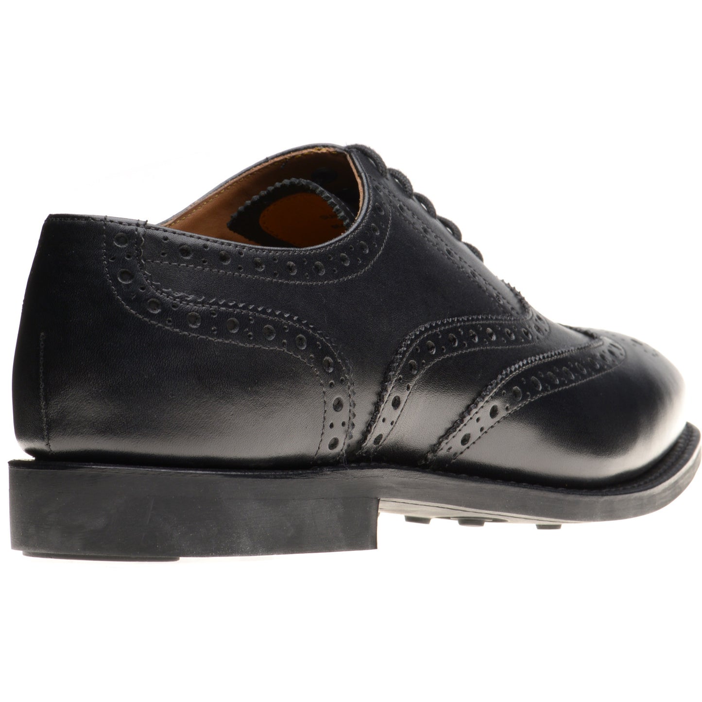 Product image for Herring Surrey II Rubber mens rubber-soled brogues in black calf