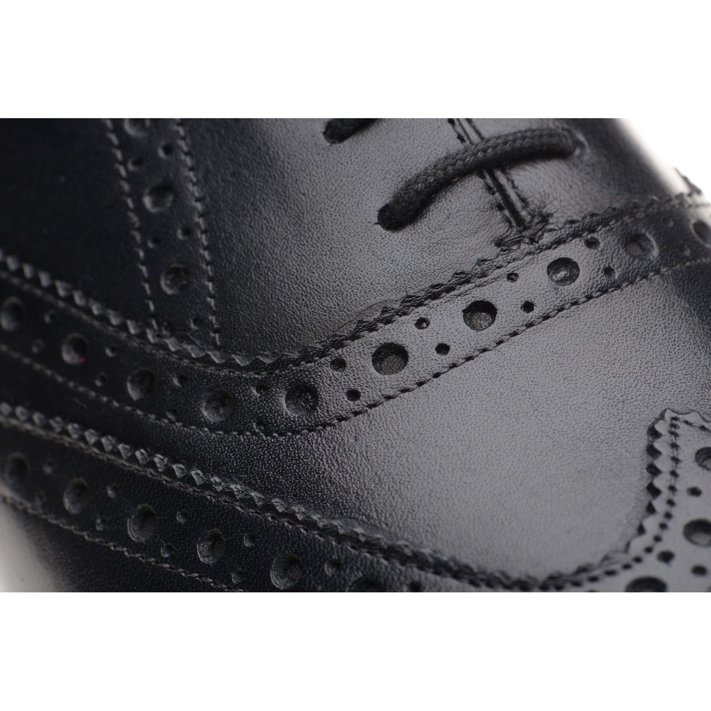 Product image for Herring Surrey II Rubber mens rubber-soled brogues in black calf