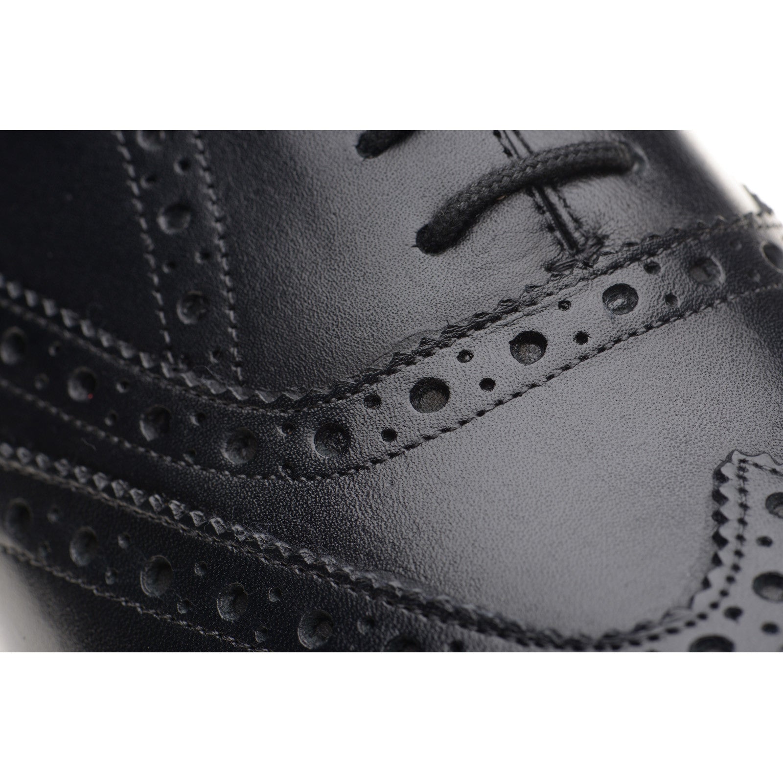 Product image for Herring Surrey II Rubber mens rubber-soled brogues in black calf