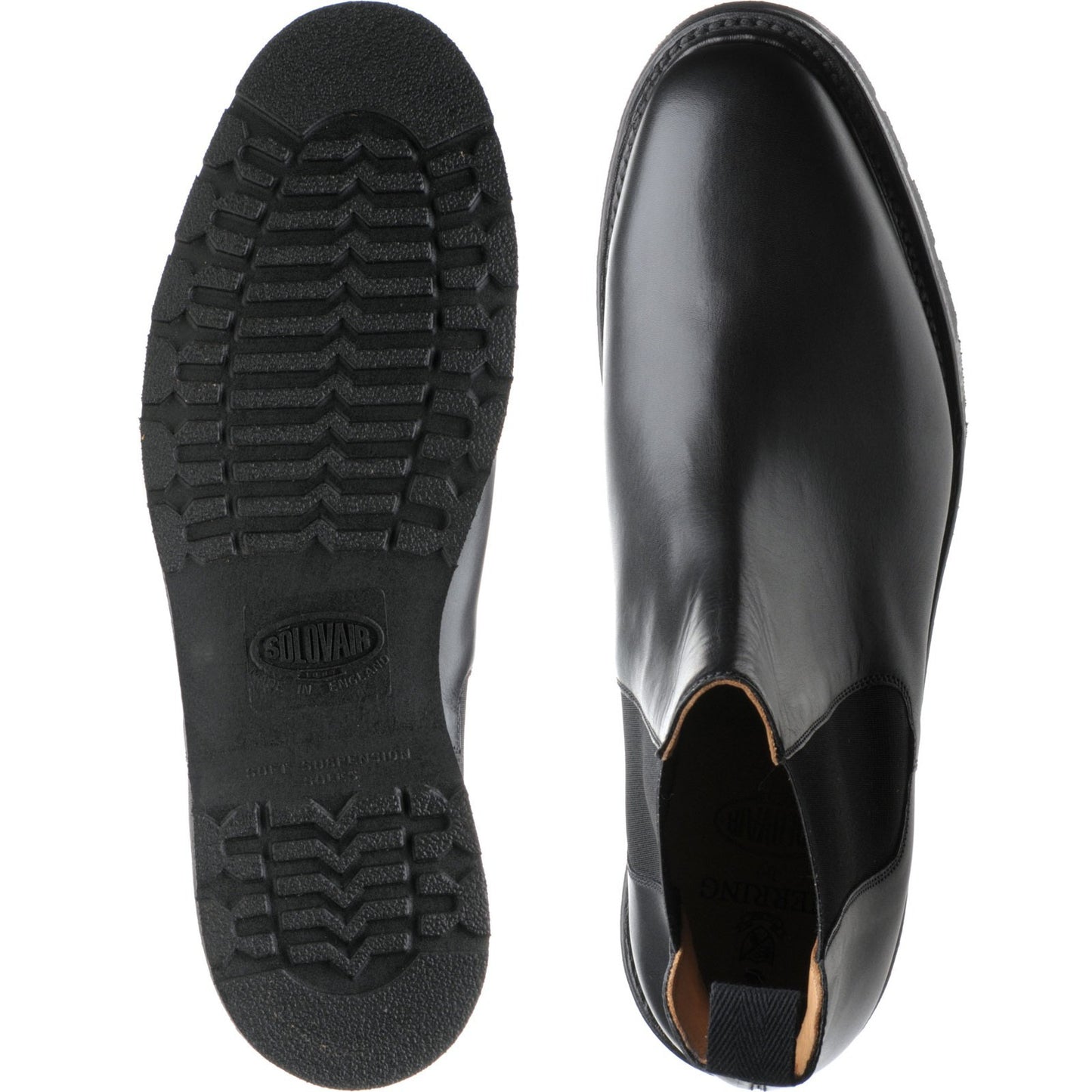 Product image for Herring Sywell mens rubber-soled boots in black calf