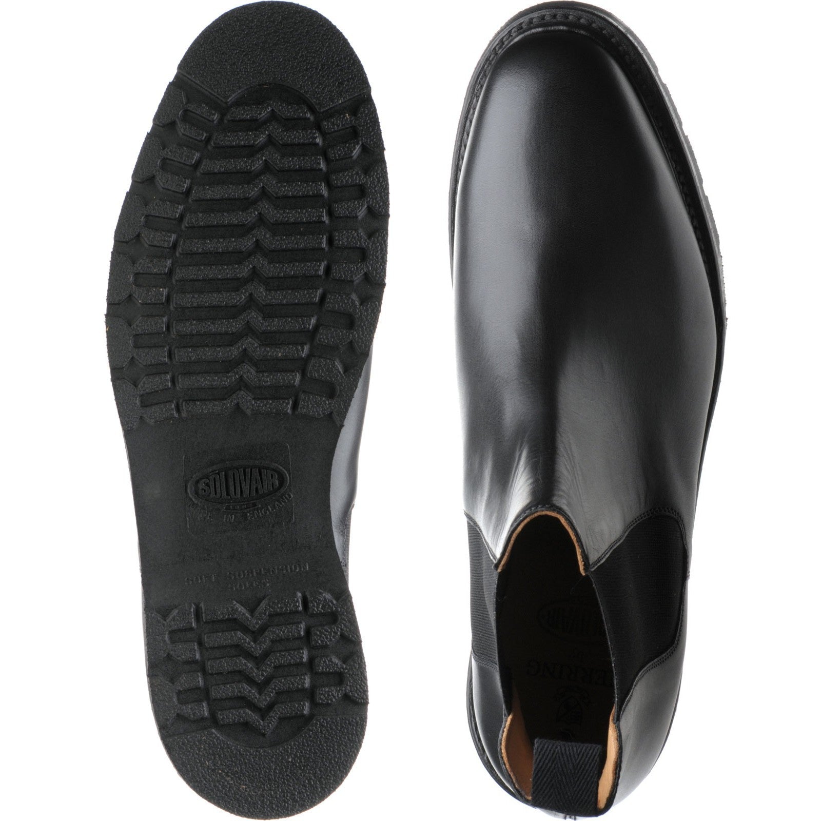 Product image for Herring Sywell mens rubber-soled boots in black calf