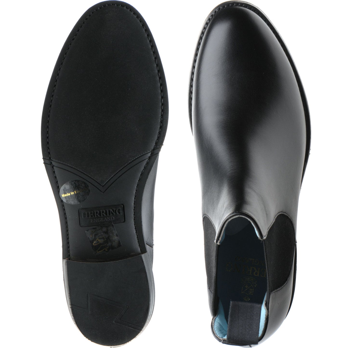 Product image for Herring Tamara ladies rubber-soled Chelsea boots in black calf