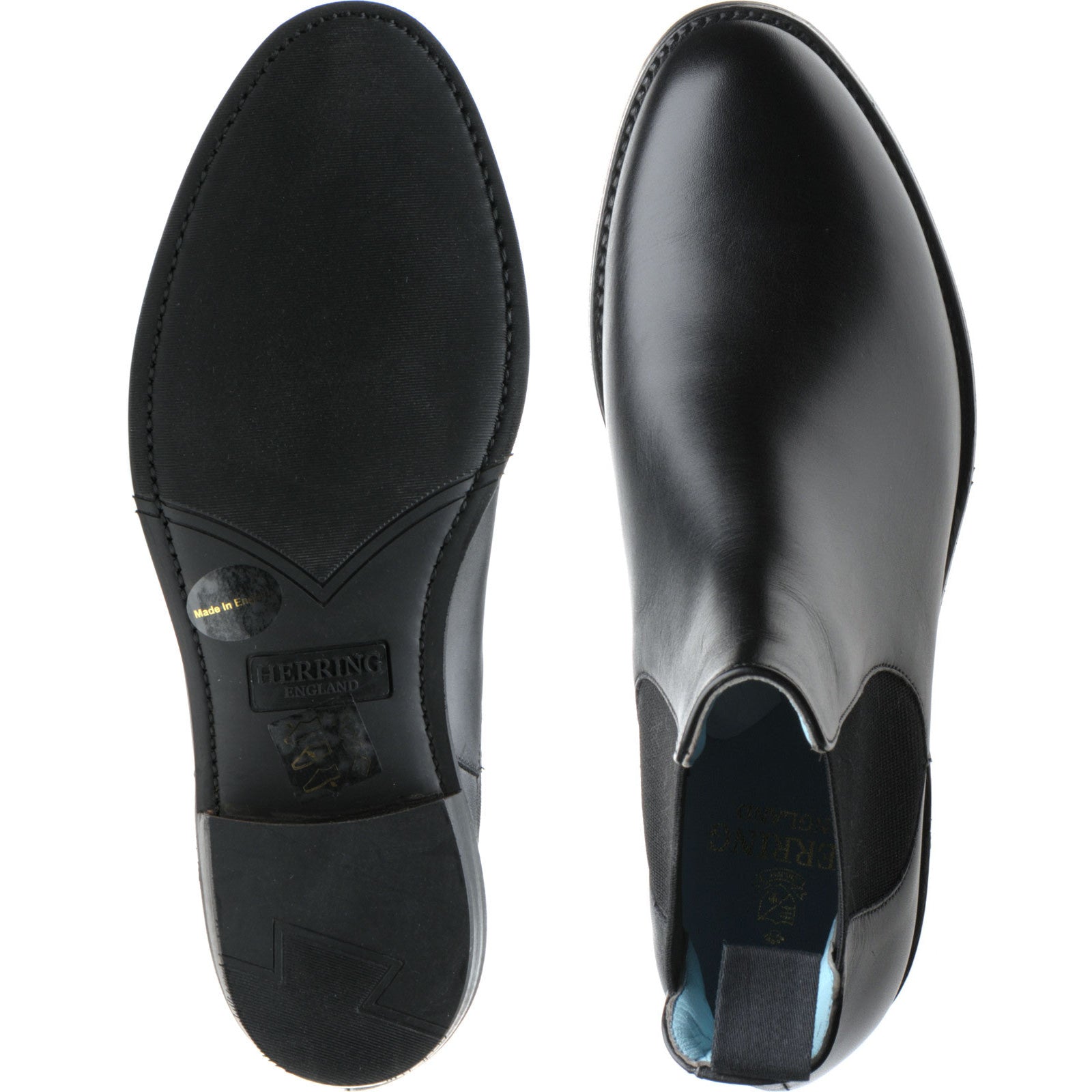 Product image for Herring Tamara ladies rubber-soled Chelsea boots in black calf