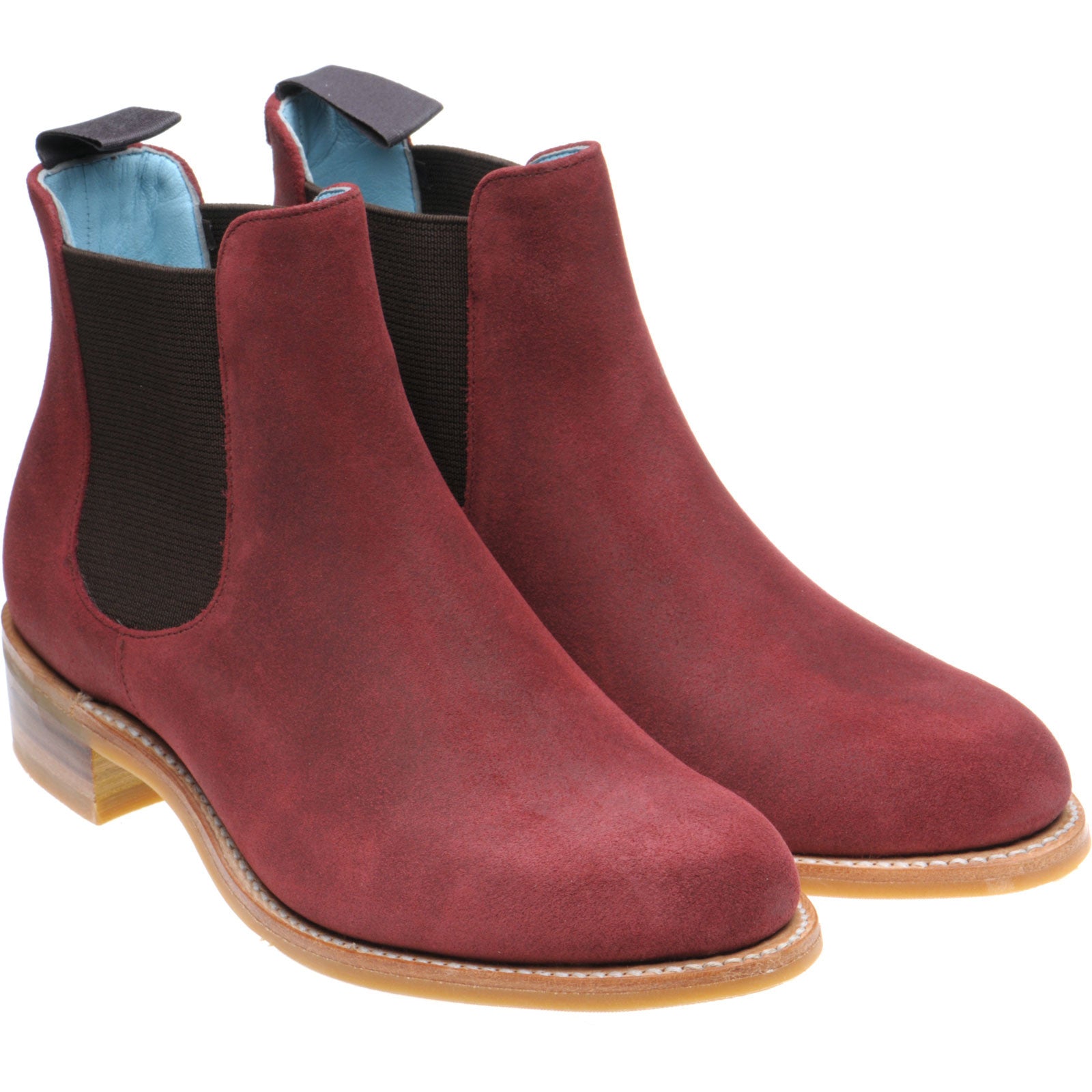 Product image for Herring Tamara ladies rubber-soled Chelsea boots in plum suede
