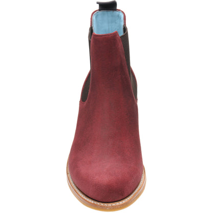 Product image for Herring Tamara ladies rubber-soled Chelsea boots in plum suede