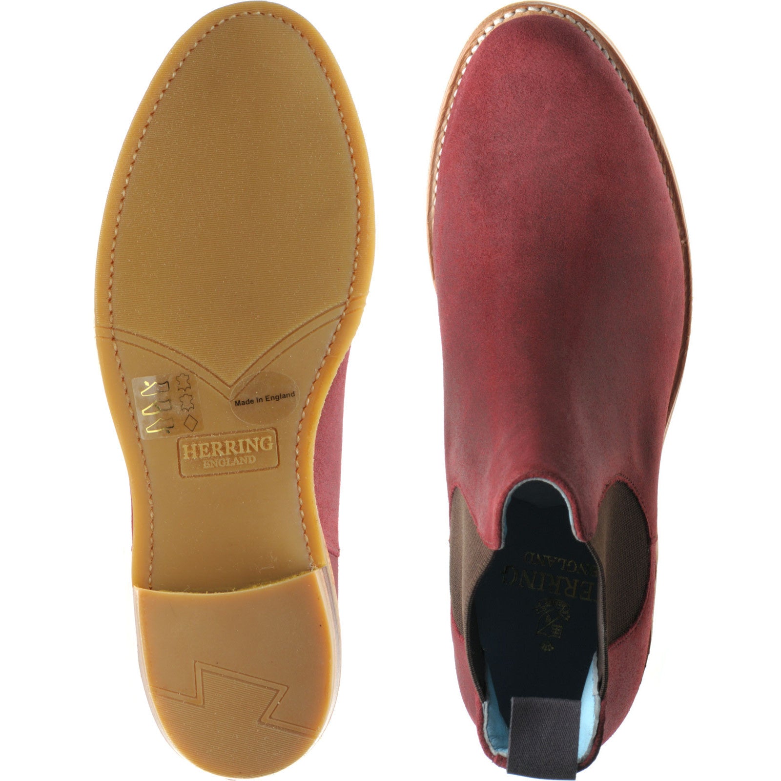 Product image for Herring Tamara ladies rubber-soled Chelsea boots in plum suede