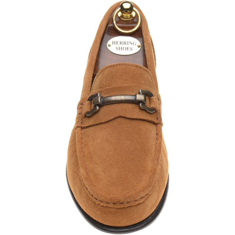 Product image for Herring Taormina mens hybrid-soled loafers in brown suede